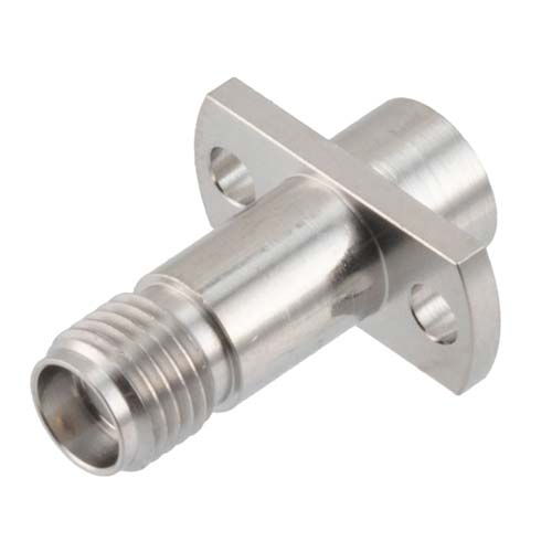 SMA Female (Jack) to SMP Male (plug) Limited Detent 2 Hole Flange Adapter, 1.2 VSWR SM8832