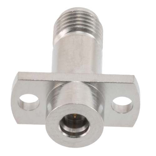 SMA Female (Jack) to SMP Male (plug) Limited Detent 2 Hole Flange Adapter, 1.2 VSWR SM8832