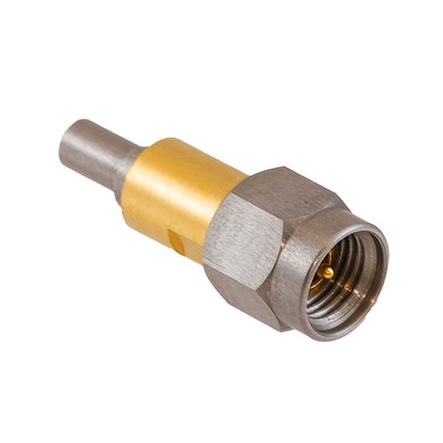 2.92mm Male (Plug) to Mini SMP Male (Plug) Full Detent Adapter, Gold Plated Beryllium Copper Body, 1.3 VSWR SM8927