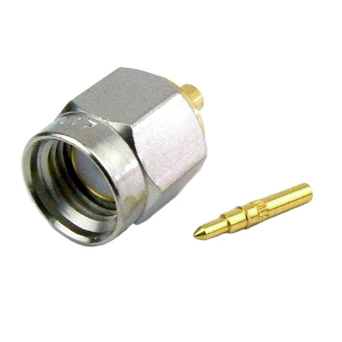 SMA Male (Plug) Connector For .047 SR Cable, Solder SMC047