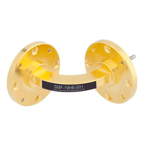 WR-19 Waveguide H-Bend Instrumentation Grade Using UG-383/U-Mod Flange With a 40 GHz to 60 GHz Frequency Range SMF-19HB-001