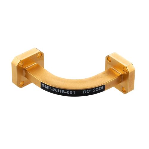 WR-28 Waveguide H-Bend Instrumentation Grade Using UG-599/U Flange with a 26.5 GHz to 40 GHz Frequency Range SMF-28HB-001