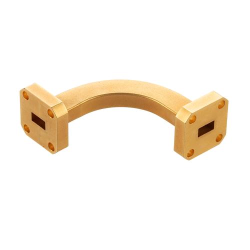 WR-28 Waveguide H-Bend Instrumentation Grade Using UG-599/U Flange with a 26.5 GHz to 40 GHz Frequency Range SMF-28HB-001