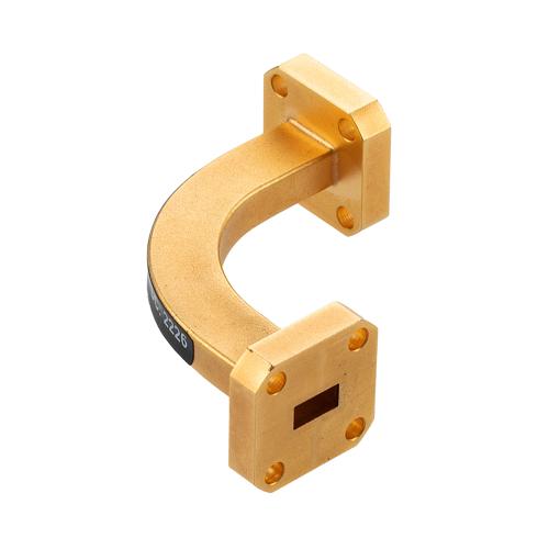 WR-28 Waveguide H-Bend Instrumentation Grade Using UG-599/U Flange with a 26.5 GHz to 40 GHz Frequency Range SMF-28HB-001