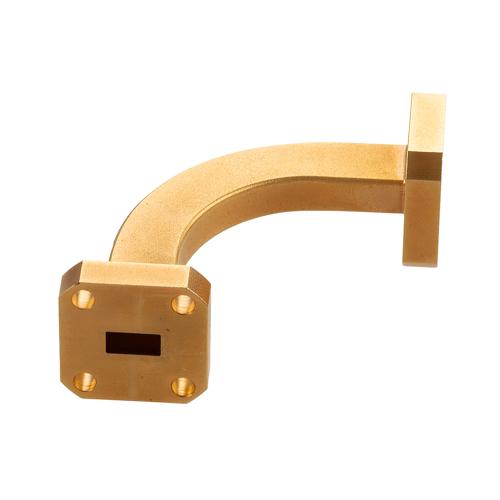 WR-28 Waveguide H-Bend Instrumentation Grade Using UG-599/U Flange with a 26.5 GHz to 40 GHz Frequency Range SMF-28HB-001