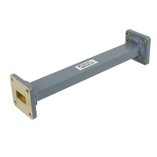 WR-62 Waveguide Section 6 Inch Length Straight Using UG-419/U Flange With a 12.4 GHz to 18 GHz Frequency Range in Standard SMF62S-06