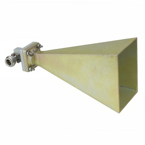 WR-62 Standard Gain Horn With N Female Input and 20 dB Typical Gain Operating Within 12.4 GHz to 18 GHz Frequency Range SMH162NR-20