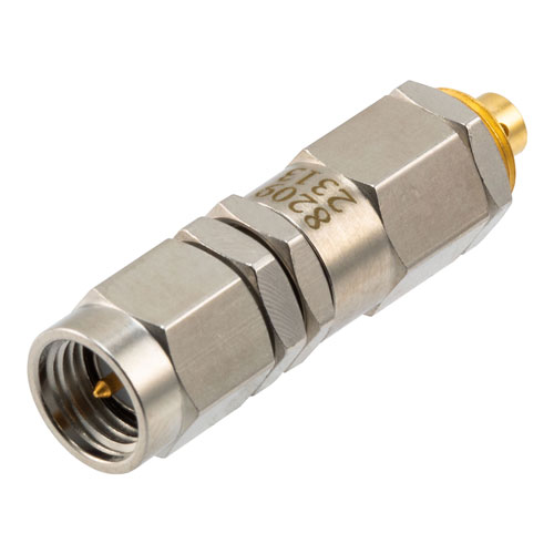 SMA Male Adjustable Phase Trimmer With an Adjustable Phase of 4 Deg. Per GHz From DC to 12 GHz for RG405, Brass Body SMP8209