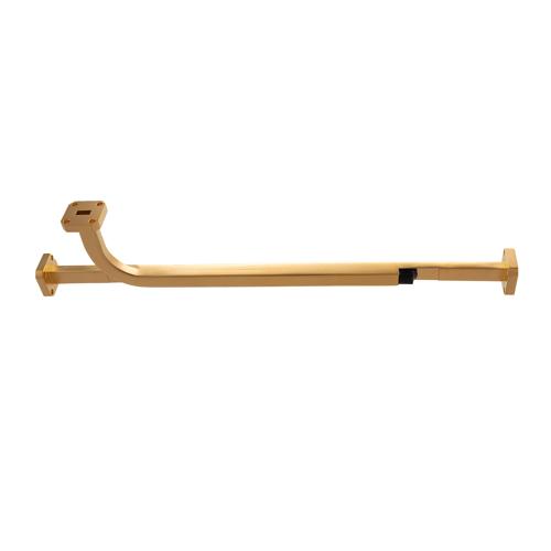 10 dB WR-28 Waveguide Broadwall Coupler with UG-599/U Square Cover Flange and H-Plane Coupled Port from 26.5 GHz to 40 GHz in Brass Copper SMW28HC001-10