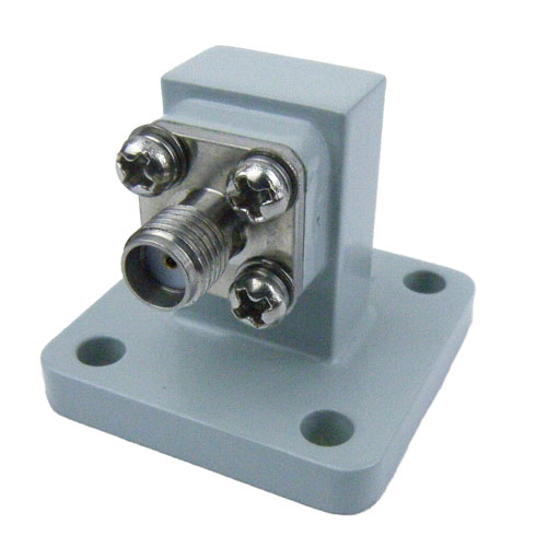WR-51 to SMA Female Waveguide to Coax Adapter UBR180 Standard with 15 GHz to 22 GHz Ku-K Band in Copper SMW51AC