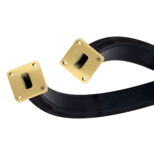 WR-62 Twistable Flexible Waveguide in 36 Inch Using UG-419/U Square Cover Flange with a 12.4 GHz to 18 GHz Frequency Range SMW62TF005-36
