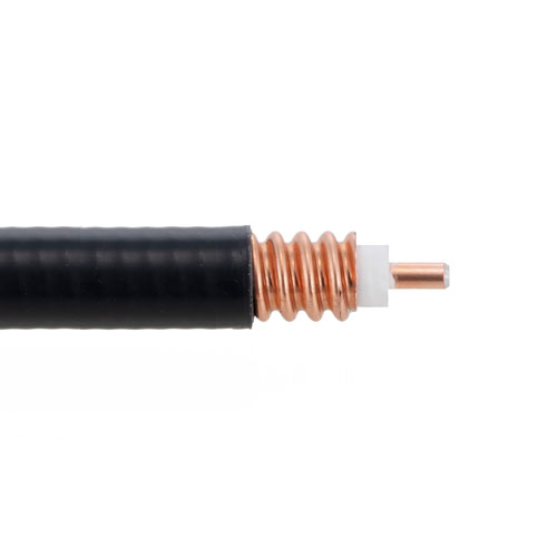 SPF-375 Low Loss Corrugated Coax Cable Black FRPE Jacket Superflexible Fire Rated SPF-375