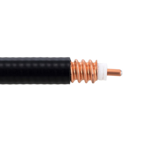 SPO-375 Low Loss Corrugated Coax Cable Black PE Jacket Superflexible Outdoor Rated SPO-375