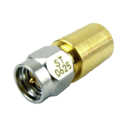 SMA Male (Plug) Termination (Load) 2 Watts To 6 GHz, Gold Plated Brass, 1.2 VSWR, 250 Watts Peak Power ST0625