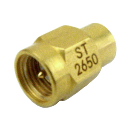 SMA Male (Plug) Termination (Load) 1 Watts To 26.5 GHz, Gold Plated Stainless Steel, 1.3 VSWR, 500 Watts Peak Power ST2650
