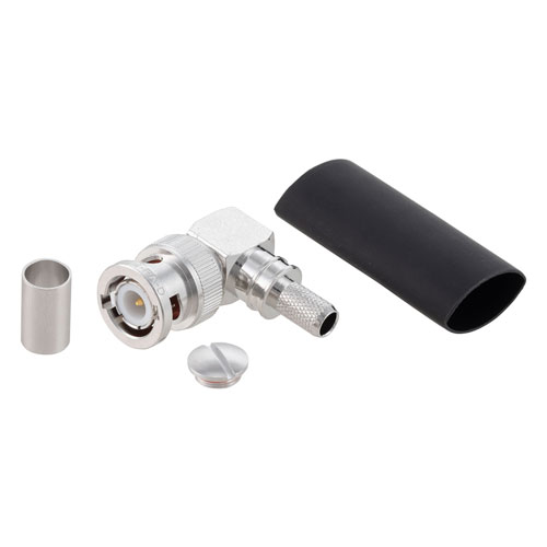 RA BNC Male Connector Crimp/Solder Attachment for LMR-240, LMR-240-DB, LMR-240-UF, LMR-240-FR, RG8X Cable TC-240-BM-RA-D