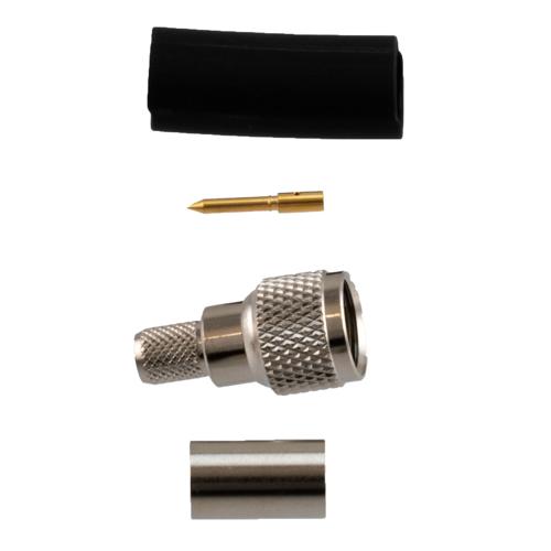 Mini UHF Male Connector Crimp/Solder Attachment for LMR-240, LMR-240-UF, LMR-240-DB, LMR-240-FR Cable TC-240-MUHF