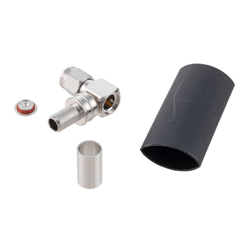 RA SMA Male Connector Crimp/Solder Attachment for LMR-240 Cable TC-240-SM-RA-SS-D