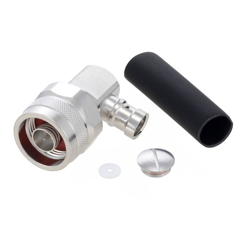 Right Angle N Male (Plug) Low PIM Connector for SPP-250-LLPL Cable, Solder TC-SPP250-NM-RA-LP