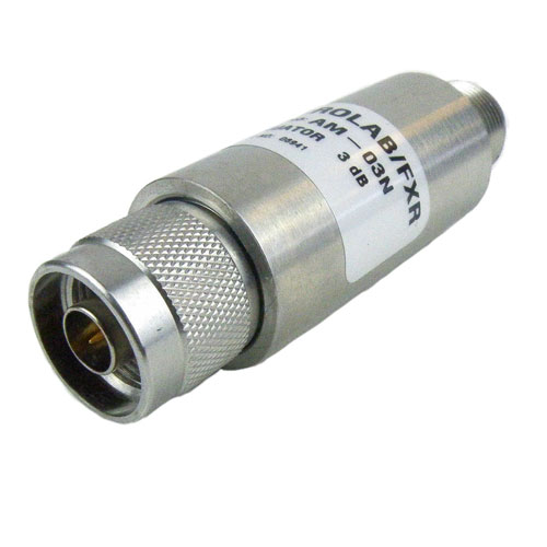 3 dB Fixed Attenuator N Male (Plug) to N Female (Jack) Up to 3 GHz