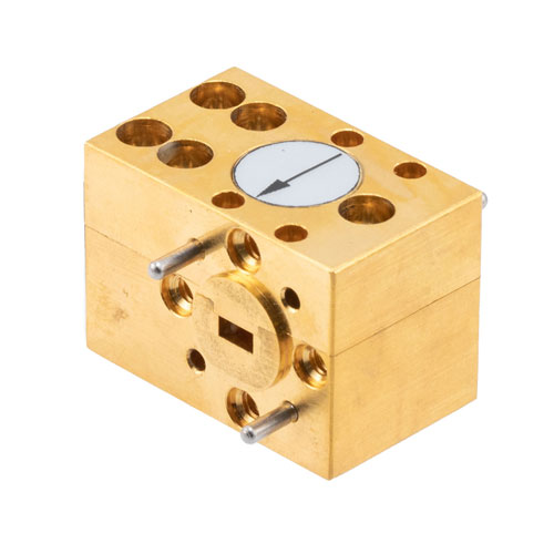 WR15 Waveguide Isolator with 15 dB min Isolation from 56 GHz to 61 GHz