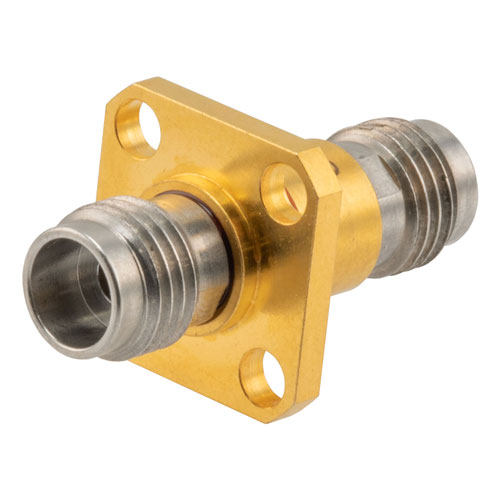 Hermetically Sealed 2.4mm Female to 2.4mm Female 4 Hole Flange Adapter