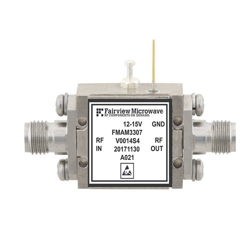 4 dB NF, 26.5 GHz to 40 GHz, Low Noise Broadband Amplifier with 10 dBm