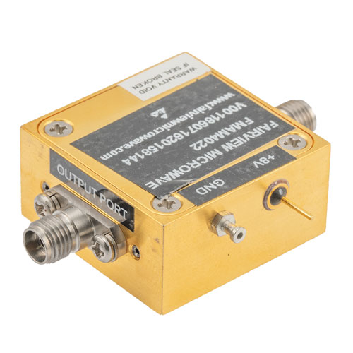 26.5 GHz to 40 GHz, Medium Power Broadband Amplifier with 20 dBm, 30 dB