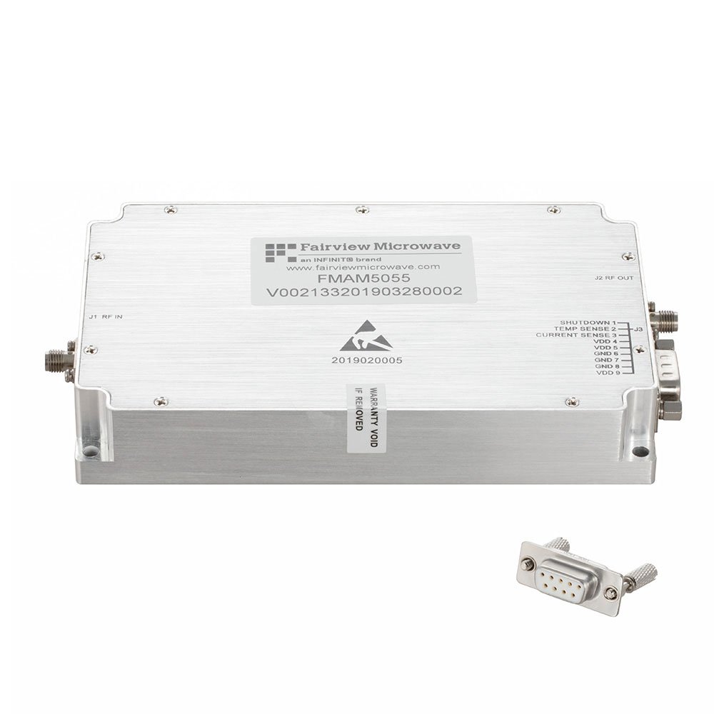 47 dB Gain High Power VDMOS Amplifier at 50 Watt Psat Operating from 1.5 MHz to 30 MHz with SMA