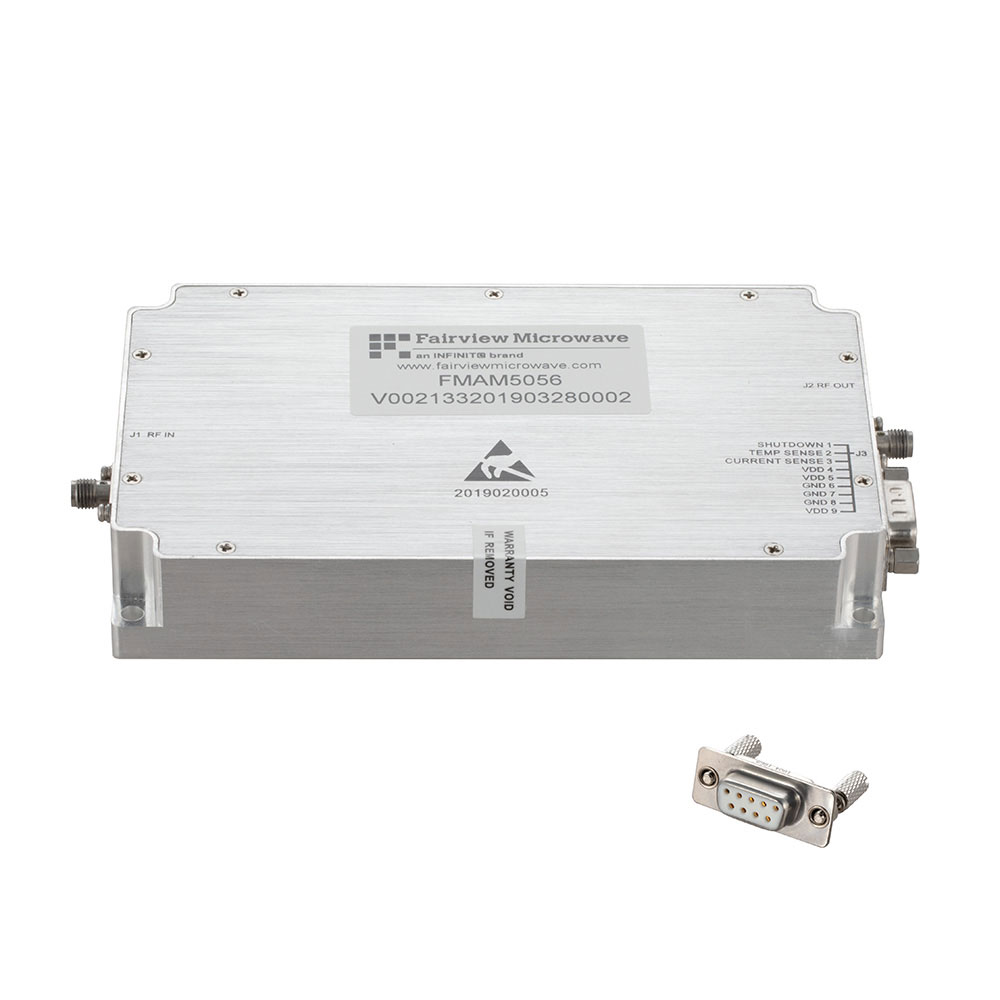 47 dB Gain High Power VDMOS Amplifier at 50 Watt Psat Operating from 1.5 MHz to 100 MHz with SMA
