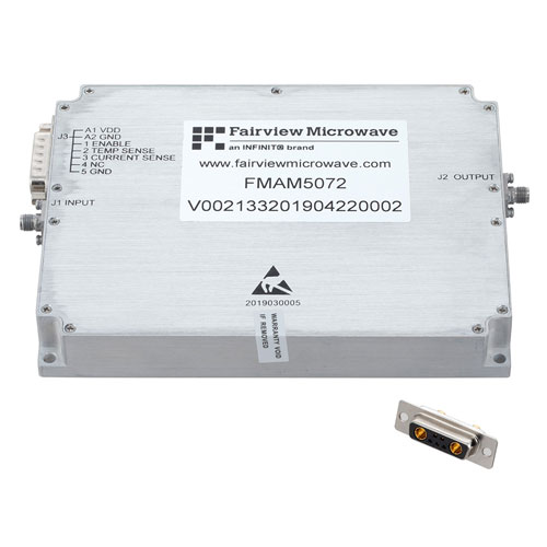 46 dB Gain High Power GaN Amplifier at 40 Watt Psat Operating from 8