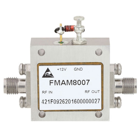 17 dB Gain Block Amplifier Operating From 6 GHz to 18 GHz with and SMA