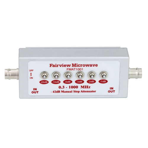 0 to 42 dB Step Attenuator 75 Ohm BNC Female Connectors Rated Up To