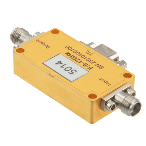 8 GHz to 12 GHz Absorptive Digital Step Attenuator, 63 dB, 6 Bits, 1 dB