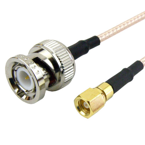 BNC Male to SMC Plug Cable RG316 Coax in 36 Inch