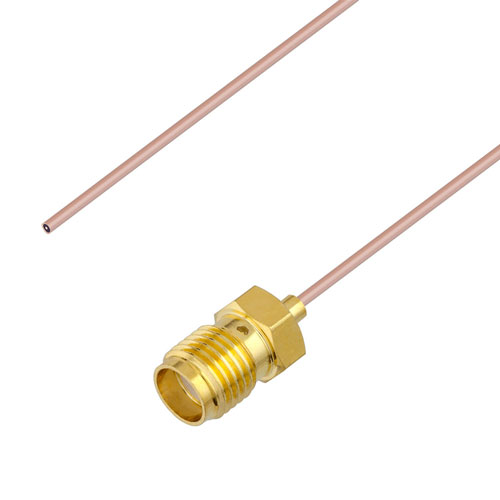 Test Probe Pigtail SMA Female to Straight Cut Lead Cable .034 Coax in