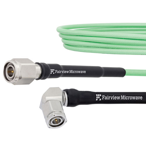 Low Loss TNC Male to RA TNC Male Cable LL142 Coax in 150 CM with LF Solder