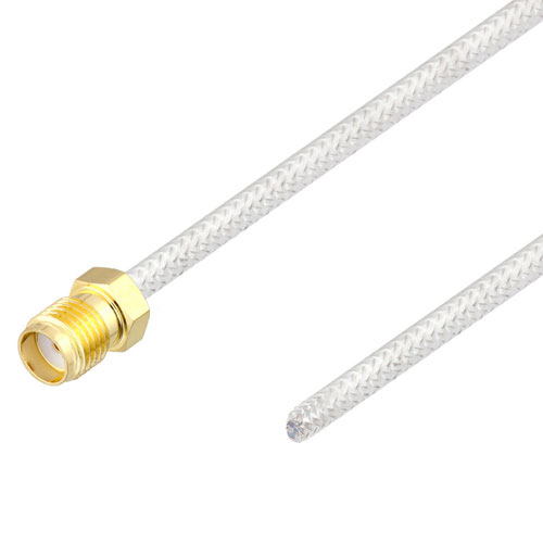 Test Probe SMA Female to Straight Cut Lead Cable FMSR086TB Coax in 6 Inch