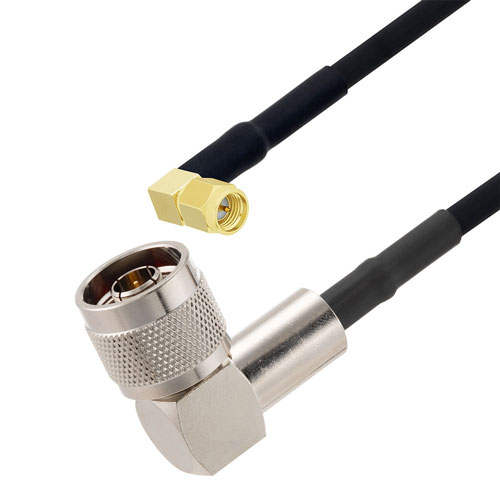 SMA Male Right Angle to N Male Right Angle Cable in 50 CM Length Using