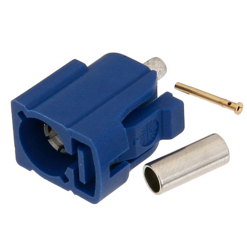 FAKRA Jack (Female) Connector for RG174, RG316, RG188, .100 inch, FM