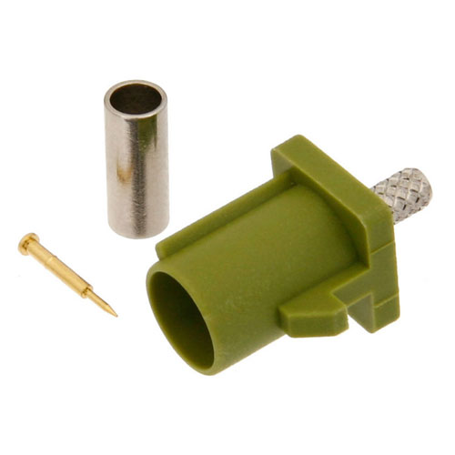 FAKRA Plug (Male) Connector for RG174, RG316, RG188, .100 inch, FMB100