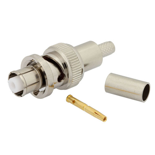 SHV Plug Connector Crimp/Solder Attachment for RG58, RG303, RG141, PE