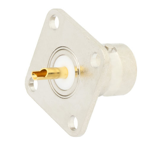 C Female (Jack) Connector Solder Cup Terminal 4 Hole Flange (Panel