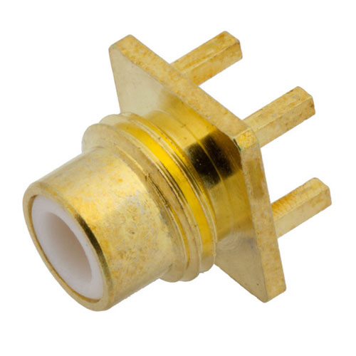 75 Ohm SMC Jack (Female) PCB Connector Thru Hole, Solder , .200 inch x
