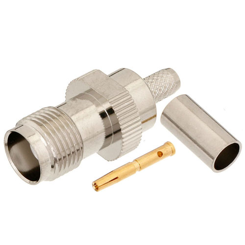 TNC Female Connector Crimp/Solder Attachment for RG58, RG303, RG141, PE