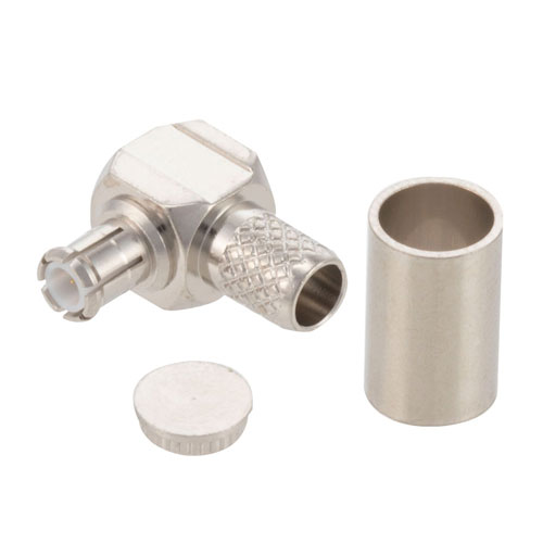 MCX Plug Right Angle Connector Crimp/Solder Attachment for RG58, RG303