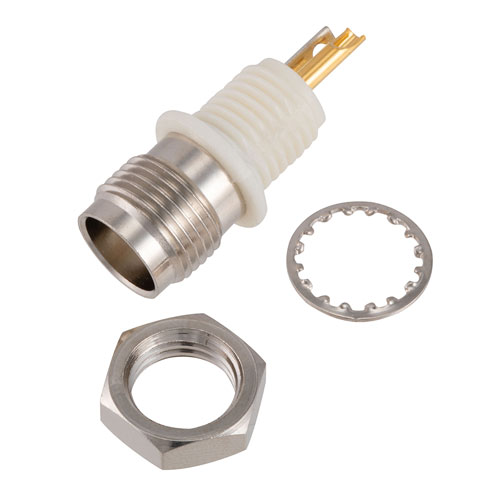 TNC Female Bulkhead Isolated Ground Connector Solder Cup Terminal