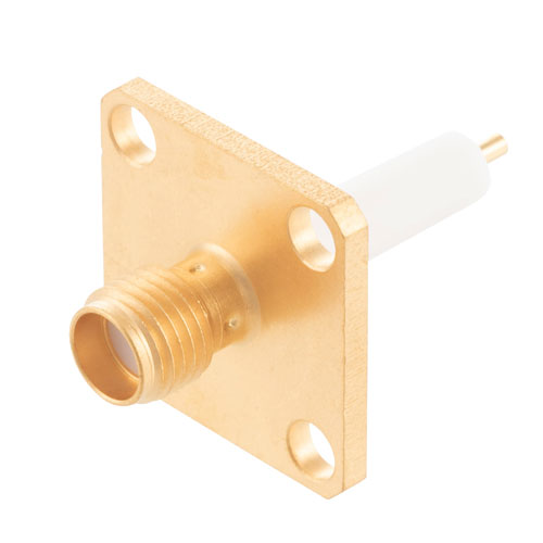 SMA Female Connector Solder Cup Terminal Solder Attachment 4 Hole