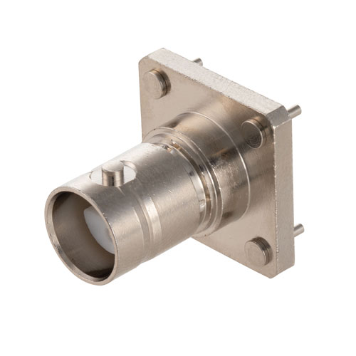 RF PCB Connector, BNC Twinax Jack Connector Solder Attachment Thru Hole