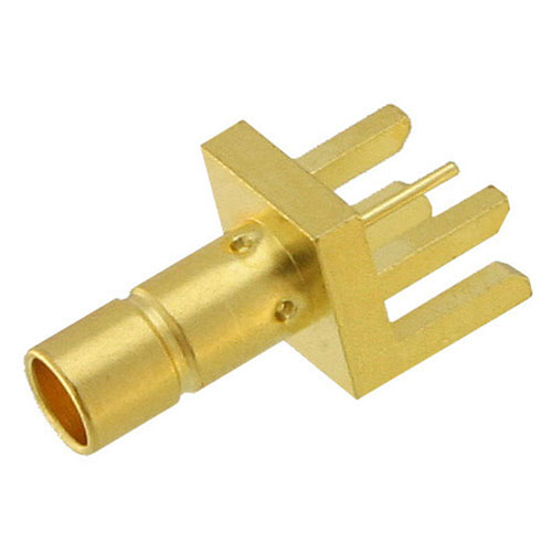 RF PCB Connector, 75 Ohm Mini SMB Jack Connector Solder Attachment .062